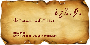 Ócsai Júlia névjegykártya