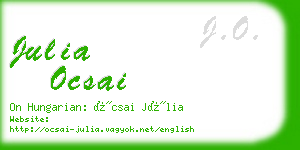 julia ocsai business card